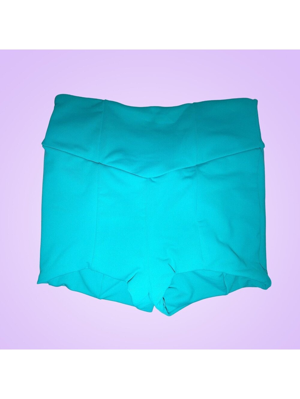 Tiger Friday Teal High-Waisted Dance Shorts Adult Large